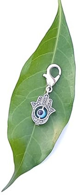 Shilpmart Evil Eye Clip On Charm hamsa hand Silver Evil Eye Pendant Key Chain