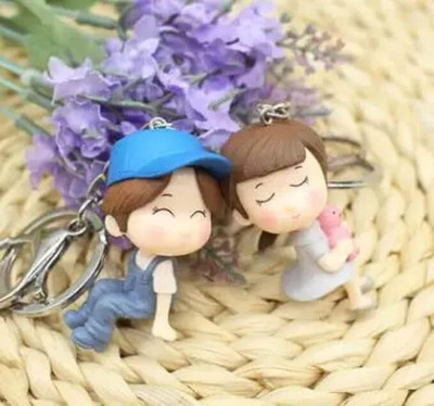 AMANVANI Girls & Boys Keyring, Couple Keychain For Valentine Gift Husband Wife Gift Key Chain