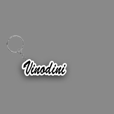 SY Gifts SYG Vinodini Name Keychain White And Black Key Chain