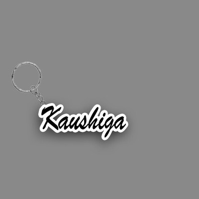 SY Gifts SYG Kaushiga Name Keychain White And Black Key Chain