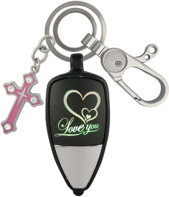SHOKY LOOKS Multicolor Love You LED Light With Jesus God Cross Locking Hook Key Chain