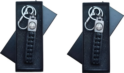 MAG BEE Styling Royal Enfield ( Zigsaw-Black) Bike Keyring Combo Pack of 2 Key Chain