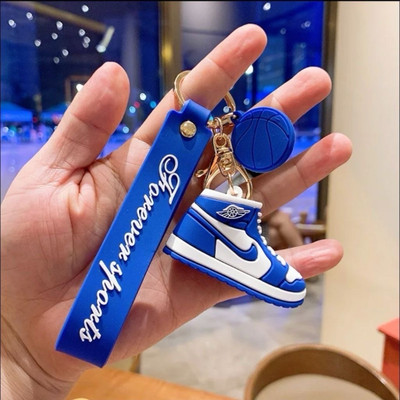 SHRI JI Classic Blue Nike Jordan Shoe Keychain with Strap Key Chain