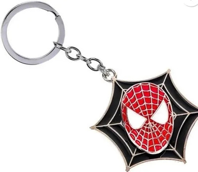 Jainsburys Rotating Spiderman face red&black Keychain best quality keychain Key Chain