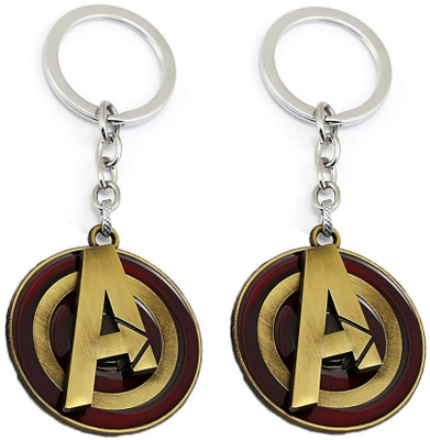 Jainsburys Combo of Avengers logo Rotating keychain & Best Quality Keychain Key Chain