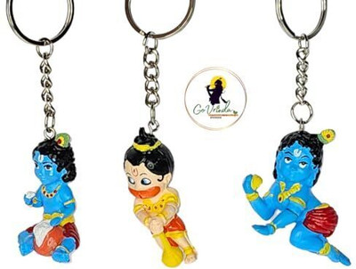 Go Vrinda Studio Idol Keychain | Lord | God | PVC | Pack of 3 Key Chain