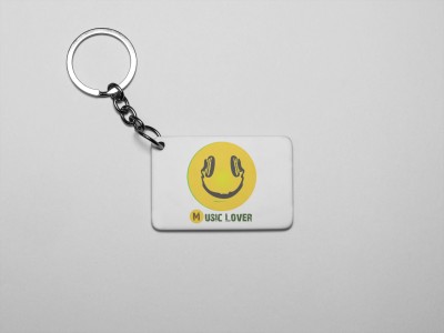 MiTrends Smile with a Headphone- Printed Acrylic Keychains(Pack Of 2) Key Chain