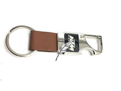 Jdp Novelty Metal Leather Opner Keychain for KTM DUKE Bikes Brown Colour Key Chain