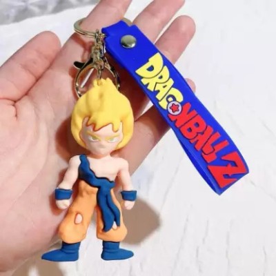 INDIANA HUDA Dragon Ball Z Son Goku 3D Keychain | Strap Charm & Hook Anime Cartoon Key Chain