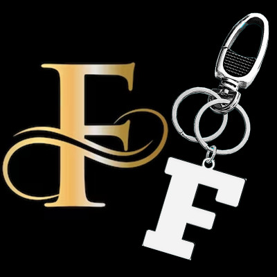 Shiv Jagdamba A to Z Alphabet Key Rings Stainless Steel Letter Charm Keychain F - LCKShiv983 Key Chain