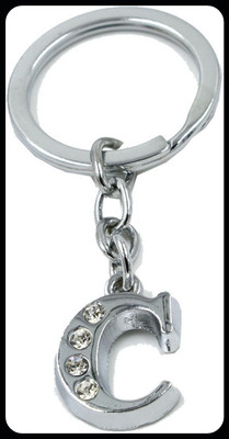 gtrp Trendy-Alphabet C Metal Key Chain For Unisex with attractive Diamond Key Chain