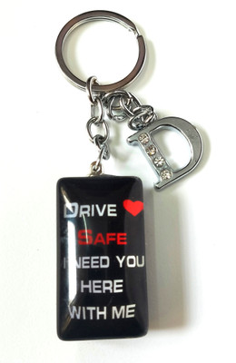 Meeko.com Glass Drive Safe With D Letter Bike Key Chain 01 Key Chain