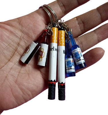 365 Degree Pack of 2 Cig. bottle Keychain for Bikes ( Multicolor, Keychain- 2 Set) ) Key Chain