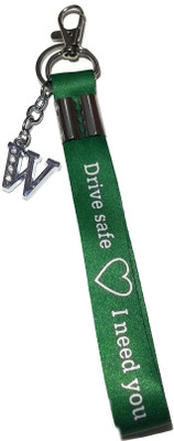 Meeko.com W letter with Drive Safe Tag key chain 0s Key Chain