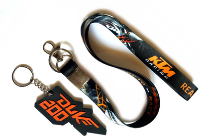Meeko.com K-T-M Tag With D-U-K-E 200 Rubber Key Chain 01dr Key Chain