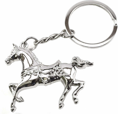 ShopTop 3D Metal Running Horse Keychain Key Chain