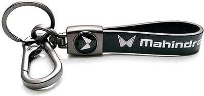 gtrp Mahindra Long Leather Key Chain, Key Ring with Metal & Leather 02 Key Chain