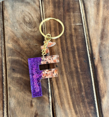 YARA CREATION Purple F Key Chain