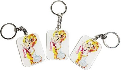 Smara Creations Radhe Krishna God Blessings Key Chain