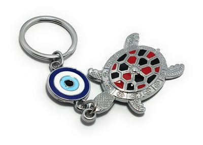 High Choice Evil Eye Turtle or Tortoise Good Luck Metal Key Chain