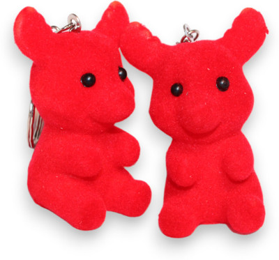 GRAB DEAL Stylish Cute Rabbit Teddy Key Chain & Show piece (Pack Of 2) Key Chain