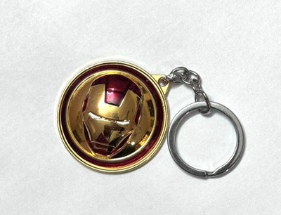 SRG High quality Metal Iron Man Face Keychain Spinning Keychain Key Chain