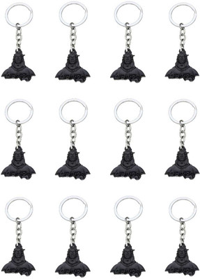 BLESSINGS Set of 12 Lord Shiva Black Metal Key Chain