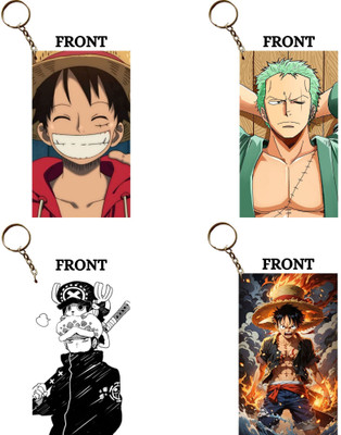 Hariyaali Enterprises LLP One Piece LUFFY ZORO CHOPPER LAW Unique Style 4 pcs Combo Key Chain