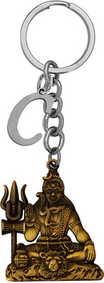 Shiv Jagdamba Lord Shiv Shankar Mahadev Bholenath Initial Letter Alphabet - C Shivkey2022411 Key Chain