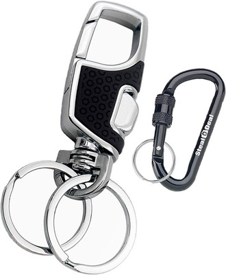 StealODeal Black Hook with 50MM Screw Locking Hook D shape Key Chain