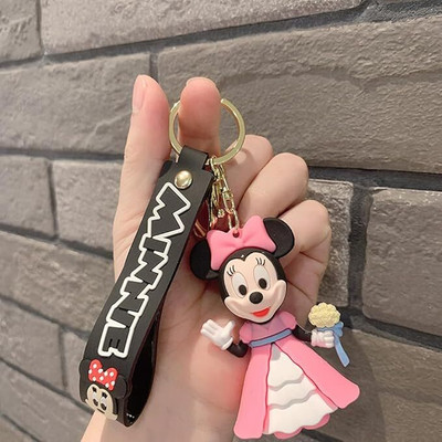 CoverLelo Mini Mouse Cute Silicone 3D Key Chain with Metal Hook Key Chain Key Chain