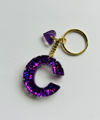 YARA CREATION Purple C Key Chain