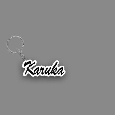 SY Gifts SYG Karuka Name Keychain White And Black Key Chain