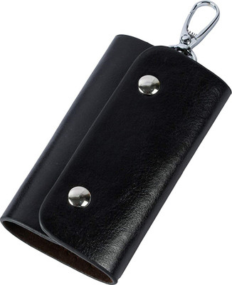 Instabuyz Key Wallet With 6 Key Hooks (Black) Key Chain
