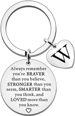 Artisans Crafted Inspirational Keychain with Heart Charm Key Chain