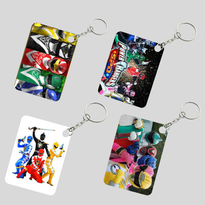 DFLEXPRINTS Power rangers photo keychai 4pcs Key Chain