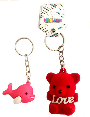 ShopTalk Cute Teddy With Nemo Fish Combo Key Chain