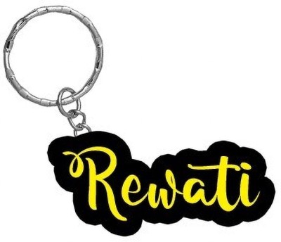 SY Gifts Rewati Name Black Yellow Name Keychain Key Chain