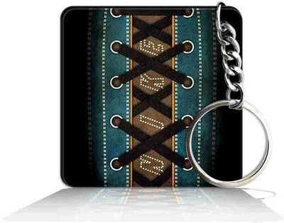 Party Gift Printed Square Keyring Keychain for Bag Purse Bike Car House Keys D205 (1) Key Chain