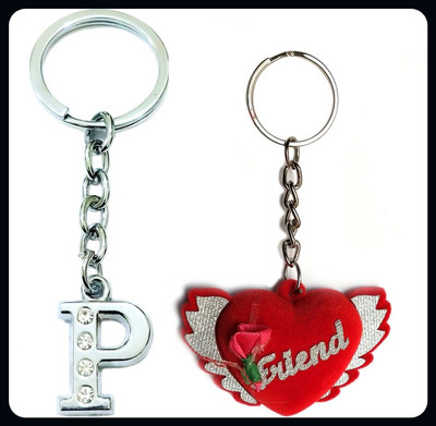 Meeko.com Best friend and Letter P 011_kk505 Key Chain