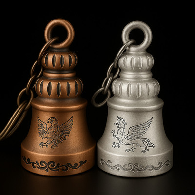 vcom Combo of 2 Guardian Bell Keychain Tibetan Bike Car Key Chain Key Chain