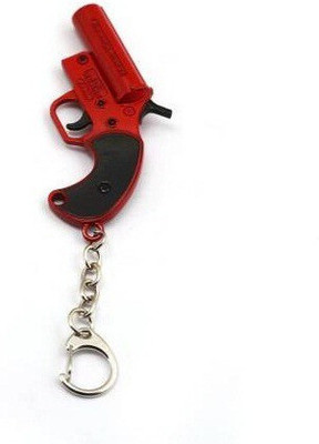 BBG NEW_Playerunknown's Battlegrounds PUBG red Flare gun metal keychain Key Chain