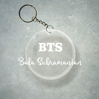 SY Gifts BTS Design With Bala Subramanian Name Key Chain