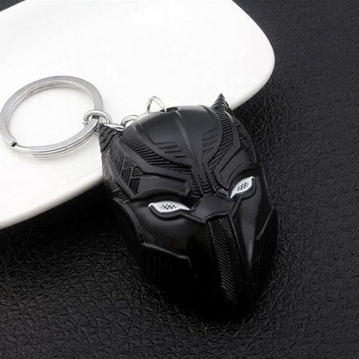 GKM Avengers Marvel Black Panther face premium quality keychain Key Chain