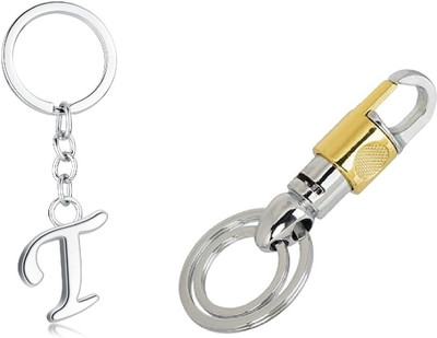 Mundkar Gold Hook & Alphabet -T Key Chain