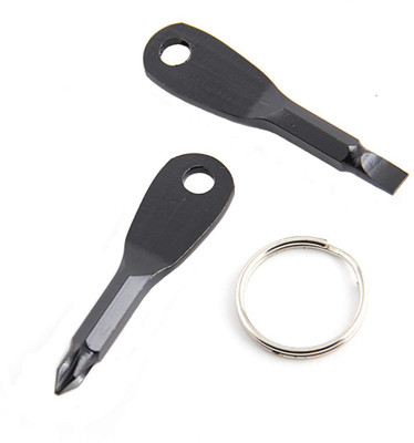 Gyanadh 2 Pcs Keychain Screwdriver Tools, Multifunction Pocket Screwdriver Set Key Chain
