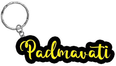 SY Gifts Padmavati Name Black Yellow Name Keychain Key Chain