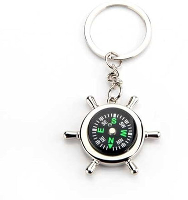 GAE Wings Green Round Metal Compass Round Locking Key Chain Key Chain