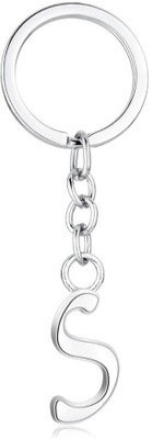 SHRI JI Stylish Letter Alphabet Initial S Letter Key Ring Key Chain