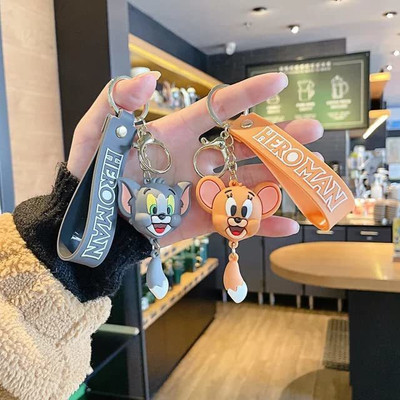 gtrp Cute Tom and Jerry Keychain | keyring and bag hanging Grey And Brown Key Chain